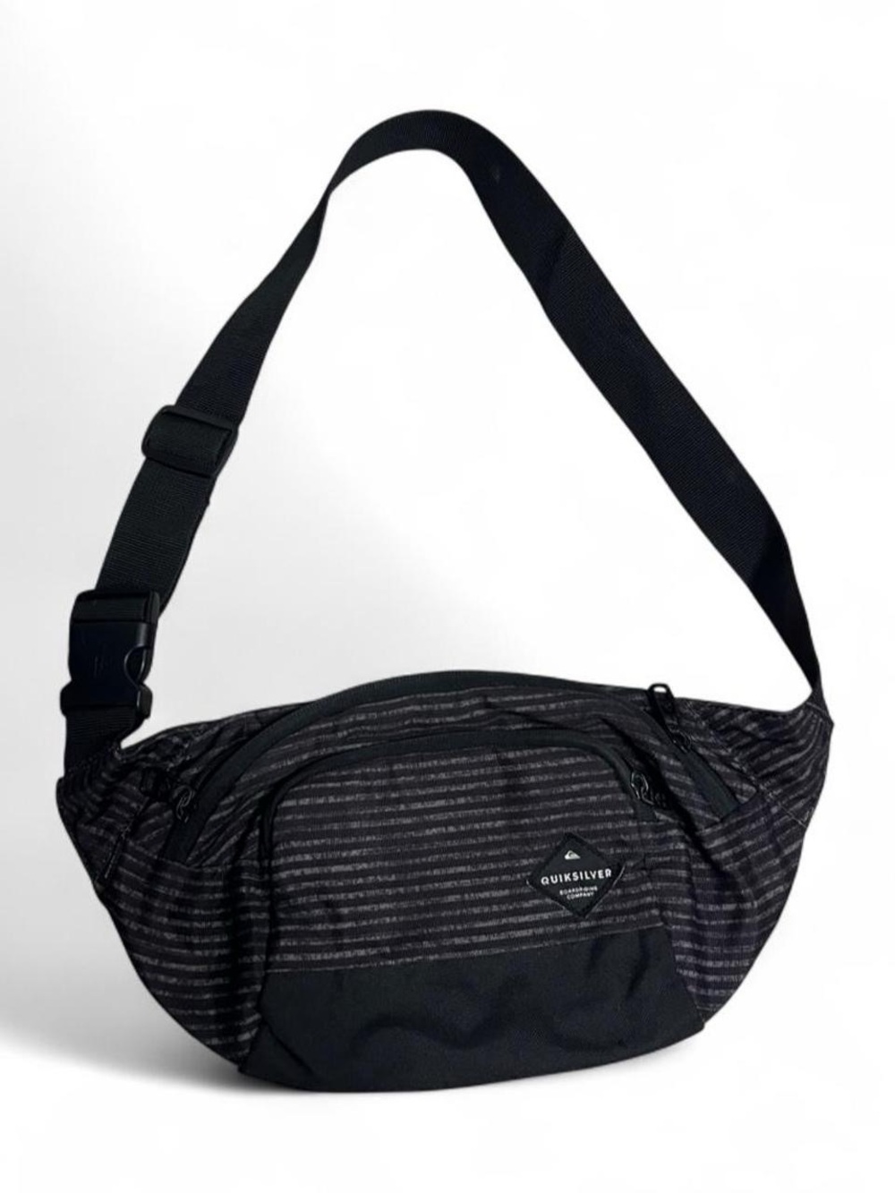 Quiksilver Black Striped Men’s Sling Waist Bag